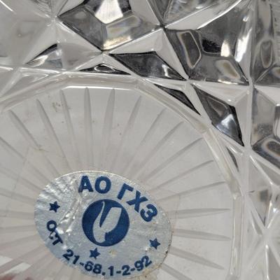 Vintage Crystal Dish A Couple Have Stickers (DR)