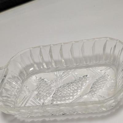 Vintage Crystal Dish A Couple Have Stickers (DR)