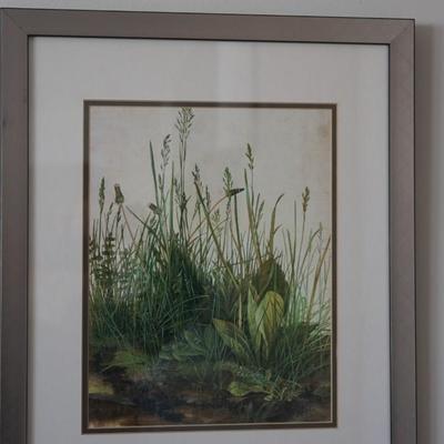 AFTER -ALBERT DUER PRINT BOTANICAL OF GRASSES AND FOLIAGE PRINT/ FRAMED