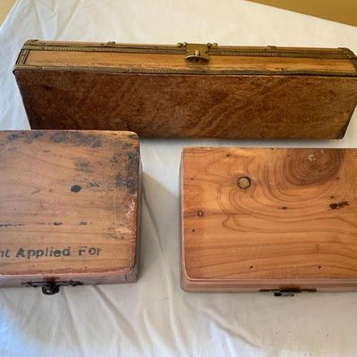 Lot of Wood Trinket Boxes