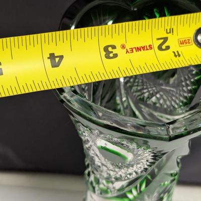 10 1/2" Tall Carved Bohemian Crystal Vase (DR)