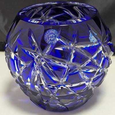 Russian Cobalt Blue Cut Crystal Bowl (DR)