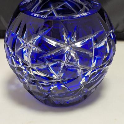 Russian Cobalt Blue Cut Crystal Bowl (DR)