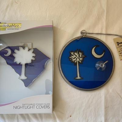 Lot of South Carolina Stained Glass Palmetto Trees