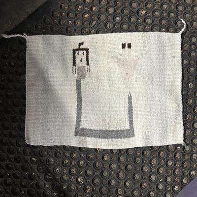 Antique RARE Find Native Navajo Yei Throw Rug