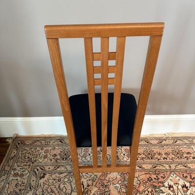 Cherry Wood Dining Table Set with 6 Chairs Brown Rectangular 7-Piece