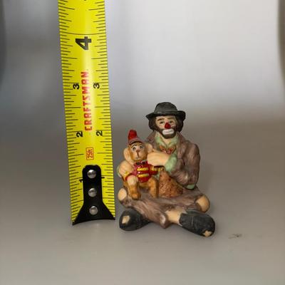 Emmett Kelly Jr Hobo Clown Figurine With Monkey Flambro