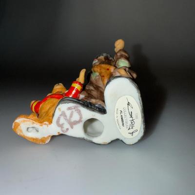 Emmett Kelly Jr. Miniature Clown Figurine with Standing Monkey