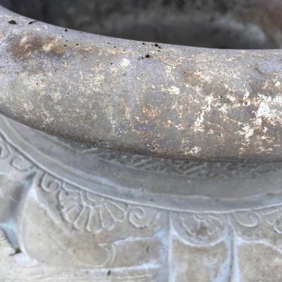 Large Bird Adorned Plant Pot (Y-RG)