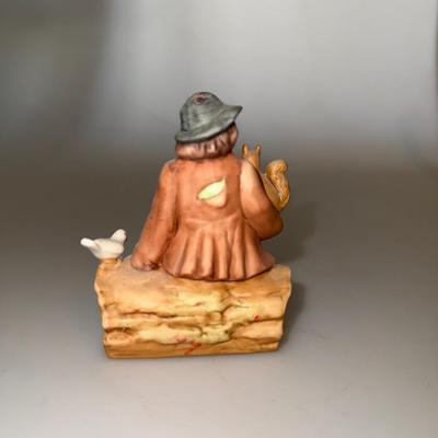 Emmett Kelly Jr Figurine with Forest Animals Vintage Collecters Piece