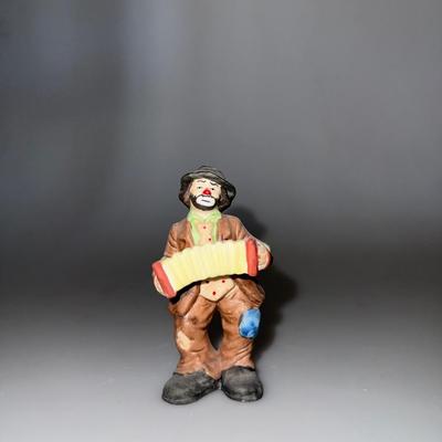 Vintage Flambro "Emmett Kelly Jr" clown with Accordion