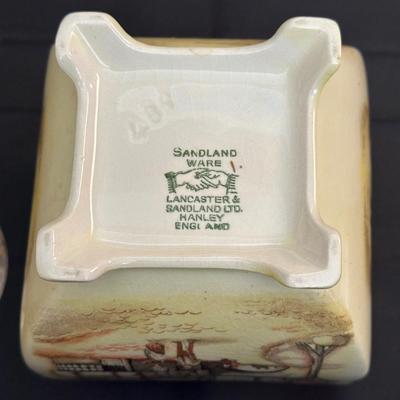 Lot Made in England, Vintage Jam Jar and Modern Leather Scotch & Rye Decanters