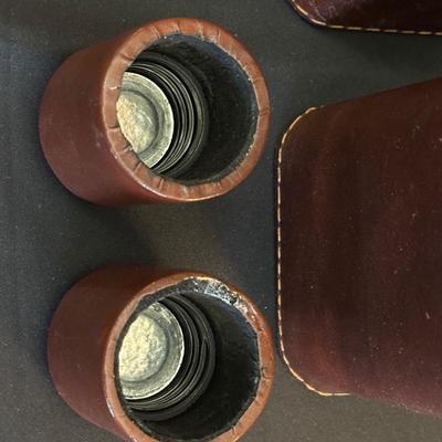 Lot Made in England, Vintage Jam Jar and Modern Leather Scotch & Rye Decanters