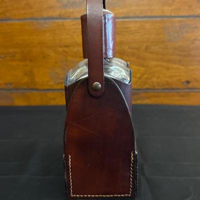 Lot Made in England, Vintage Jam Jar and Modern Leather Scotch & Rye Decanters