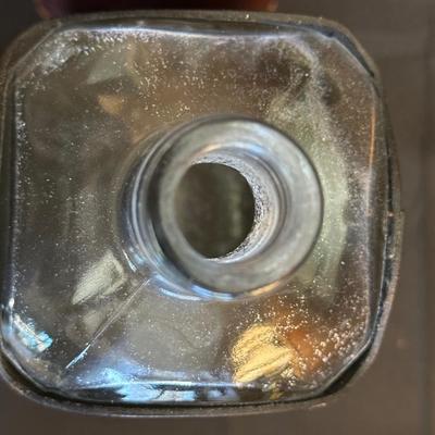 Lot Made in England, Vintage Jam Jar and Modern Leather Scotch & Rye Decanters