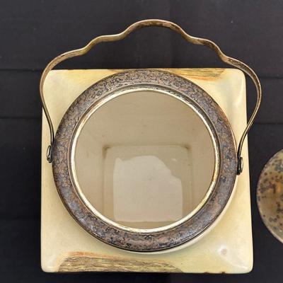 Lot Made in England, Vintage Jam Jar and Modern Leather Scotch & Rye Decanters