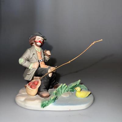 Emmett Kelly Jr Fishing at Duck Pond Collectible Figurine