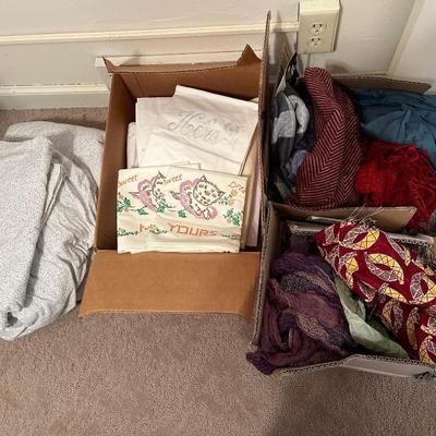 Misc sheets and scarves