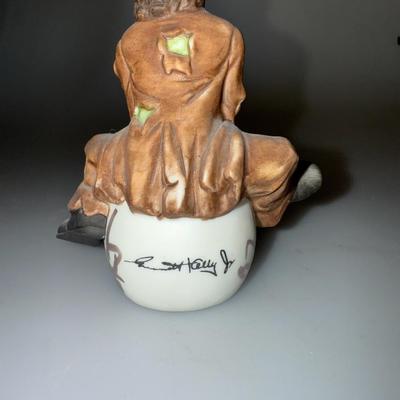 Vintage Clown Hobo Figurine Seated On A Ball ~ Flambro Emmett Kelly Collection