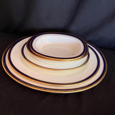 75 Piece Cauldon China Blue/White Dinnerware Set (D-RG)