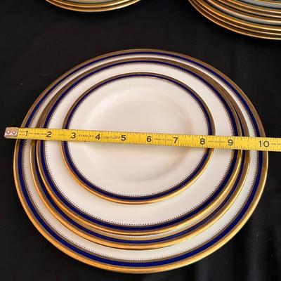 75 Piece Cauldon China Blue/White Dinnerware Set (D-RG)