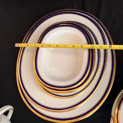 75 Piece Cauldon China Blue/White Dinnerware Set (D-RG)