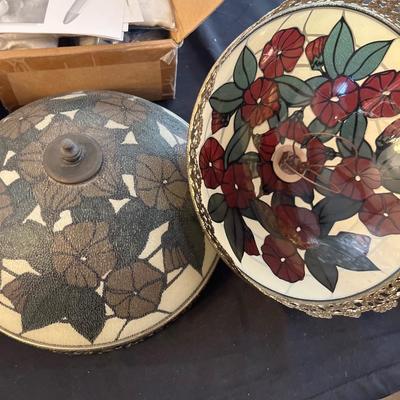 Bed trays, bath access., vintage lampshades, decor & more