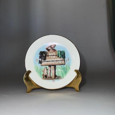 Emmett Kelly Jr. Miniature Plate titled "No Swimming,"