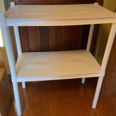 White Plastic Shelving unit