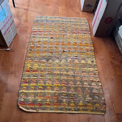 Boho Footstool, Rag Rug & Paper Lantern Light (D-RG)