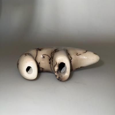 Vintage Navajo Native American Horsehair Pottery Bear Figure