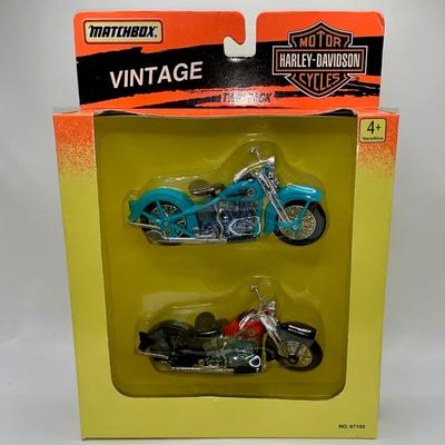 Set of Two (2) Matchbox Harley-Davidson Motorcycles- MOC