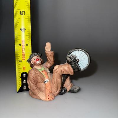 Emmett Kelly Jr Clown Figurine Unicycle