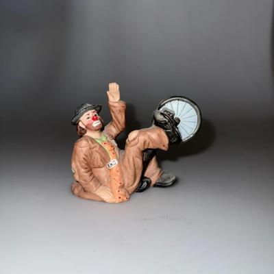 Emmett Kelly Jr Clown Figurine Unicycle