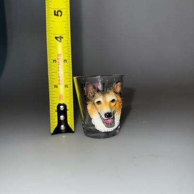 I Love My Sheltie! Shot Glass 3D