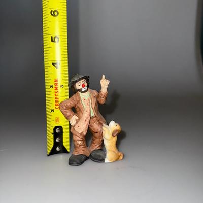 Fambro The Emmitt Kelly Jr. Collection, Hobo Clown With Dog Porcelain Figurine