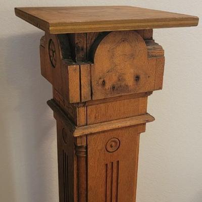 vintage handmade made carved stand