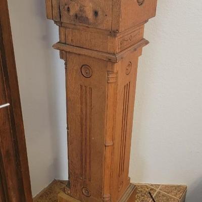 vintage handmade made carved stand