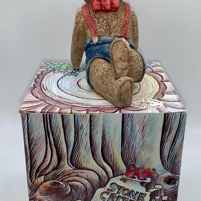 1987 Stone Critters Layed Back Teddy - MIB
