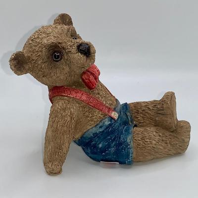 1987 Stone Critters Layed Back Teddy - MIB