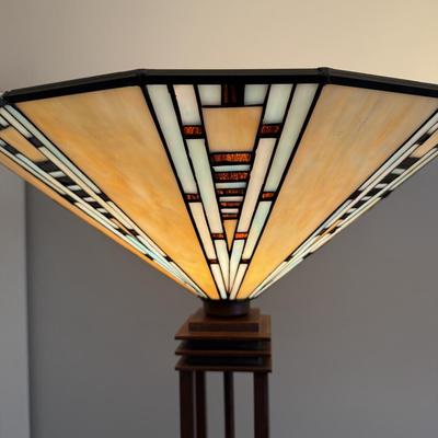 Meyda Tiffany Art Deco Mission Floor Lamp Set Multicolor LED