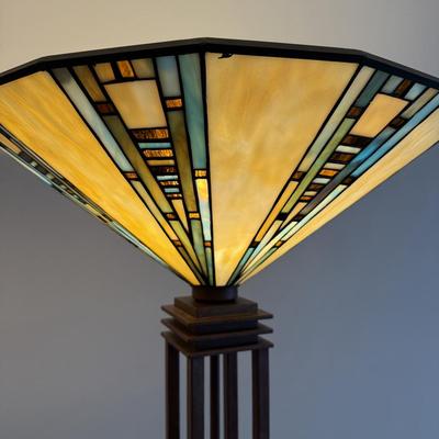 Meyda Tiffany Art Deco Mission Floor Lamp Set Multicolor LED