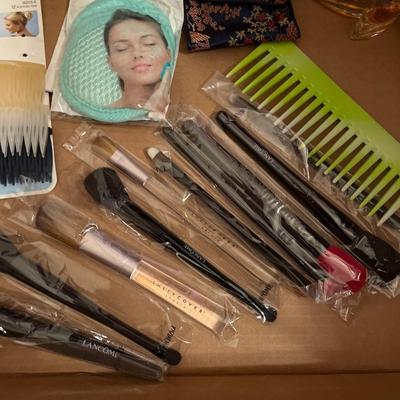 Lancôme perfume, brushes & misc.