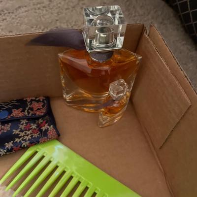 Lancôme perfume, brushes & misc.