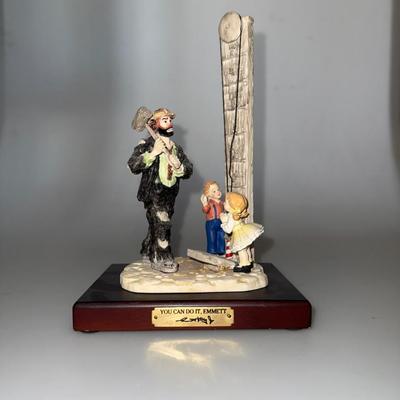 VINTAGE RARE EMMETT KELLY JR "YOU CAN DO IT. EMMETT" PORCELAIN FIGURE