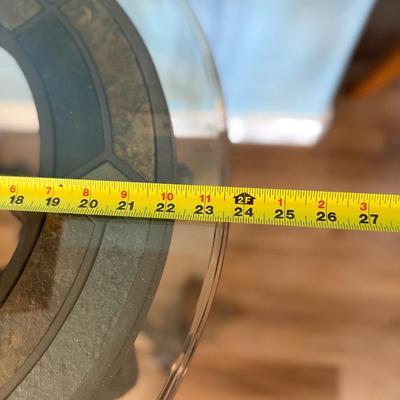 Glass Rod Iron End Table