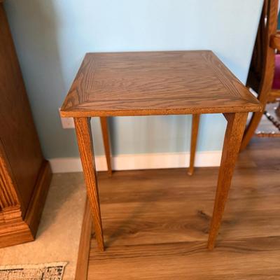 2pc. Walnut Wood Side Table Set
