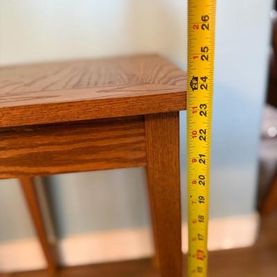 2pc. Walnut Wood Side Table Set