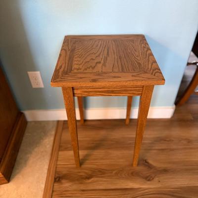 2pc. Walnut Wood Side Table Set
