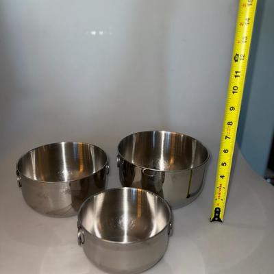 Set of 3 Stainless Steel Bowls